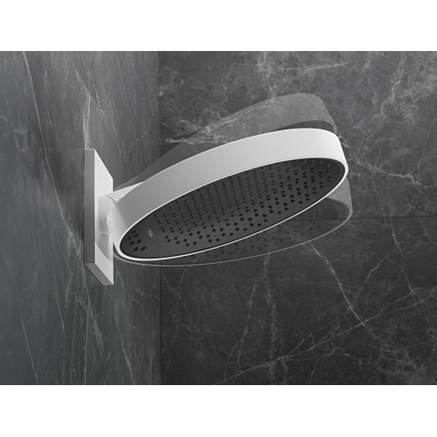Hansgrohe RainFinity PowderRain - hoofddouche 360 - 3jet - met douchearm 10-30° verticaal kantelbaar - diameter 36cm - mat wit SW358868