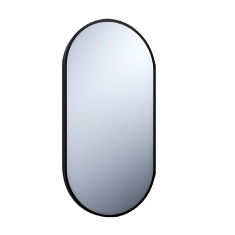 GO by Van Marcke Gio miroir – ovale – 40 x 80 cm – sans éclairage – Noir mat SW499017