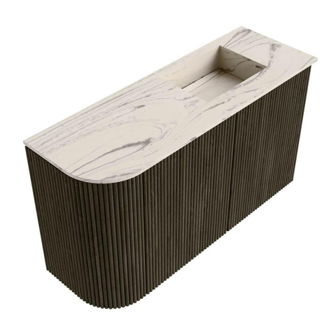 Mondiaz JOYA-DLUX 71.6cm toiletmeubel - ronding links kleur Shadow - Wastafel FAYE positie Rechts Zonder kraangat kleur Nata. SW1424988
