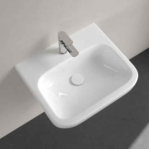 Villeroy & Boch Architectura wastafel - 55x47cm - met kraangat - zonder overloop - White Alpine (glans wit) 1025260