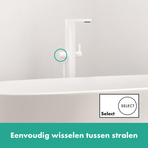 Hansgrohe Tecturis E Eengreeps badmengkraan vloermontage - vrijstaand - mat wit SW918409