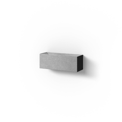 Looox Colour shelf box Special BoX rechthoek 30x10x10cm RVS geborsteld OUT14111