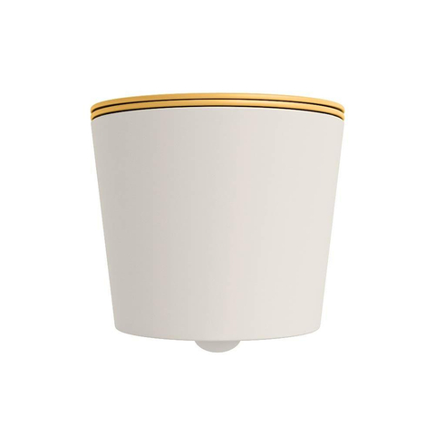 Mondiaz LAVIE hangtoilet – spoelrandloos – 36 x 53 cm – met softclose zitting – Linen (offwhite), zitting Ocher (geel) SW1208666