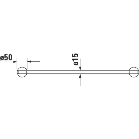 Duravit Starck T Handdoekhouder - 61cm - mat zwart SW297079