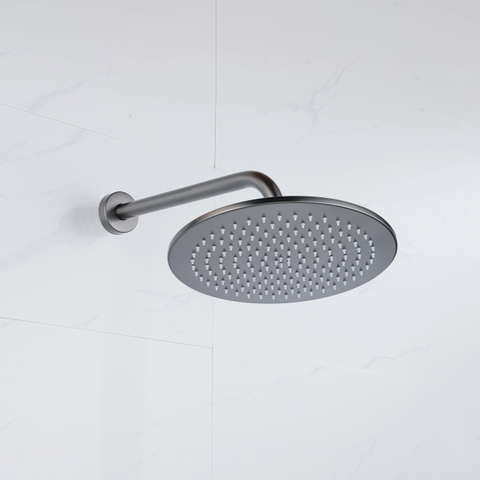 Fortifura Calvi Hoofddouche 30cm rond - 6mm - PVD - geborsteld gunmetal (antraciet) SW1139123