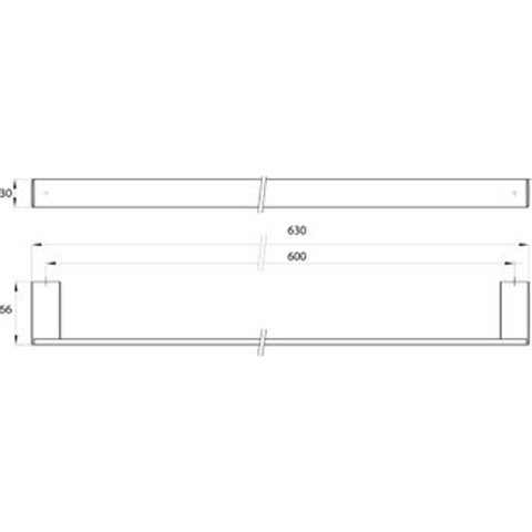 Emco Liaison porte-serviettes 63cm chromé SW158949