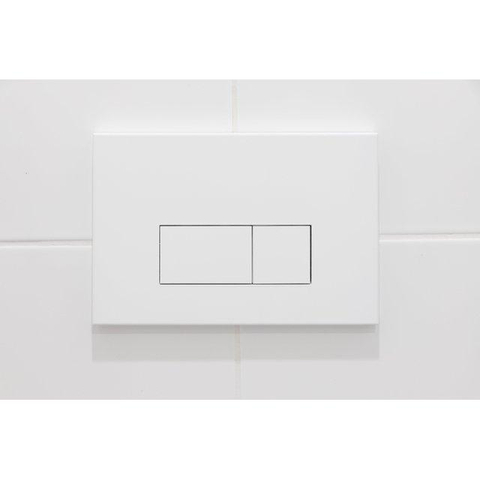 FugaFlow Eccelente Press – Ensemble WC – 56 × 38 × 35 cm – à évacuation profonde – sans bride – réservoir encastré – fermeture amortie (soft-close) – déclipsage rapide (quick release) – abattant WC – plaque de commande métallique blanc mat – boutons recta SW1474815