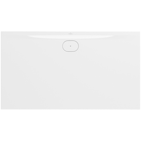 Villeroy & Boch Ecora douchebak - 160x90x3.5cm - afvoer lange zijde - white alpine (wit) SW1558884