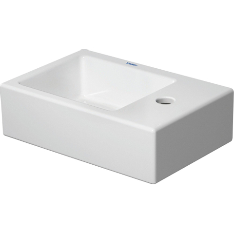 Duravit Vero air Fontein - met kraangat rechts - zonder overloop - 38x25cm - inclusief bevestiging - glans wit SW211103