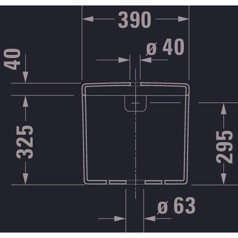 Duravit Starck 3 Réservoir WC WC avec intérieur et connexion dessous gauche ou central Blanc 0314235
