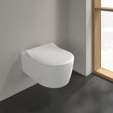 Villeroy & Boch Avento Pack WC mural DirectFlush avec abattant SlimSeat softclose et quick release Ceramic+ blanc SW59890