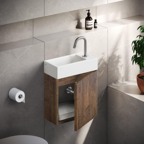 Clou Kaldur porte-rouleau de papier toilette droit sans couvercle inox brossé SW917303