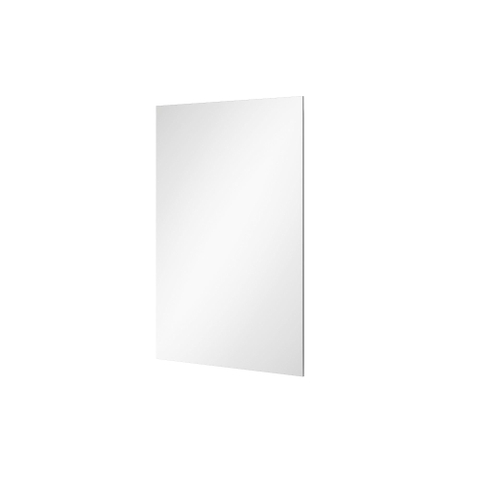 Saniclass Chaci Ensemble meuble de lavabo pour WC - 40x55cm - 1 porte - lavabo fontaine en marbre minéral - avec miroir rectangulaire - coton mat (beige) SW1130176