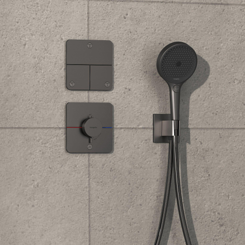 Hansgrohe Showerselect comfort q Thermsotaat - inbouw - 1 functie - extra uitgang - zwart chroom SW917970