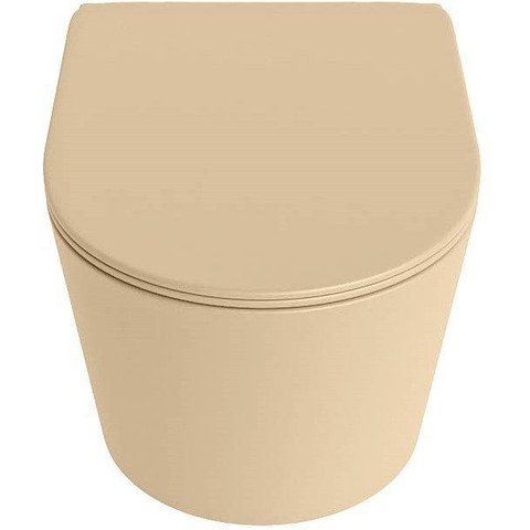 Mondiaz LAVIE hangtoilet – spoelrandloos – 36 x 53 cm – met softclose zitting – Sand (beige) SW1245313