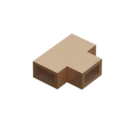 Fortifura Galeria T-verbindingstuk - voor combinatie van stabilisatiestangen tussen vaste wand - met zijwand - PVD - geborsteld koper SW876704