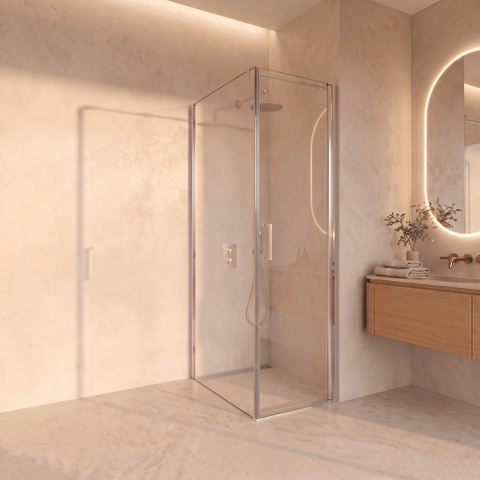 Fortifura Galeria Cabine de douche - 60x90x200 - Profil verre de sécurité - anticalcaire - chrome SW1444073
