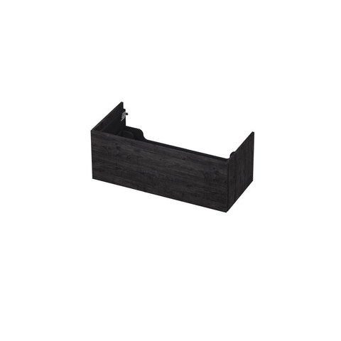 INK Wastafelonderkast - 100x45x37.6cm - 1 lade - push to open - met recht opdekfront - MFC - Houtskool eiken SW439242