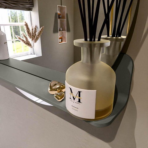 Mondiaz SPOT miroir – Ø 70 cm – avec tablette – Smoke (brun clair) SW1235621