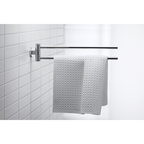 Duravit D-code 2 lids handdoekhouder - 44.5cm - hoogglans chroom GA49408