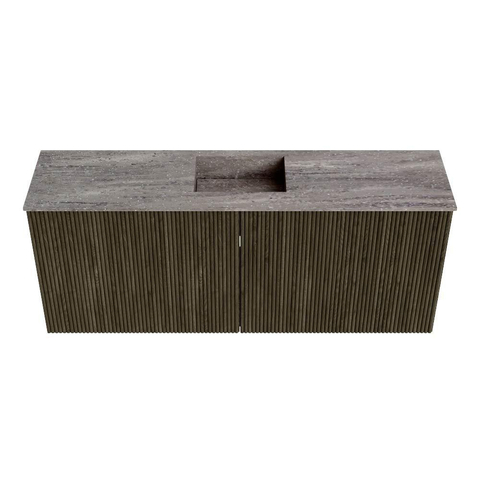 Mondiaz JOYA-DLUX 100cm meuble de salle de bains - couleur Shadow - Vasque FAYE position Milieu Sans trou de robinet couleur Oza. SW1425045