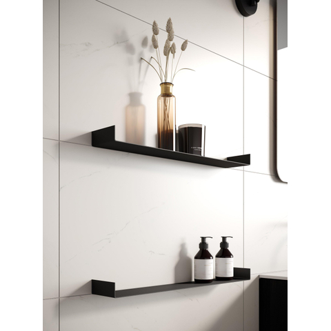 Looox Shelf C inbouwplanchet - 60x10cm - zwart mat SW108656