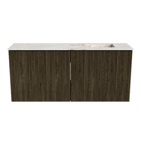 Mondiaz JOYA-DLUX 90cm meuble de salle de bains - couleur Shadow - Vasque FAYE position Droite 1 trou de robinet couleur Frappe. SW1422660
