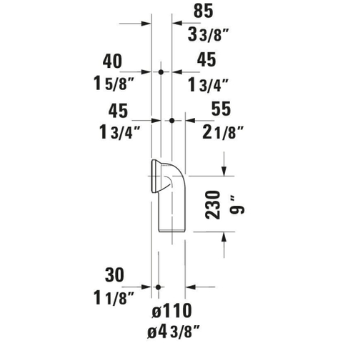 Duravit Vario afvoer - voor horizontaal en verticaal aansl.7-24 cm - wit 0293709