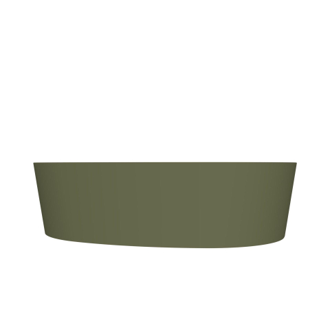 Arcqua Rocker waskom - 50x37x13cm - opbouw - rechts - organisch - cast marble groen mat SW927807