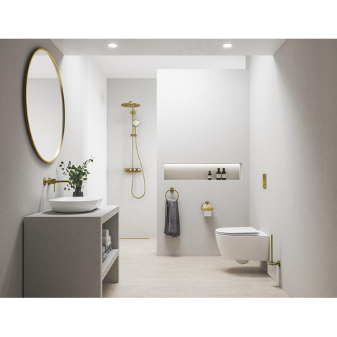Grohe Essentials Toiletborstelhouder - wandmontage - rond - open - brushed hard graphite (antraciet) SW99041