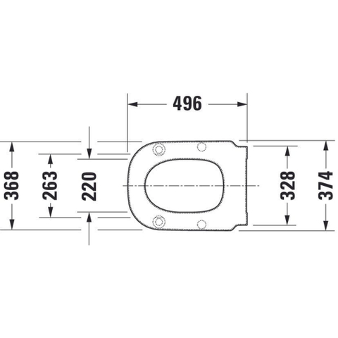 Duravit D-code Vital WC-zitting 49.6x36.8x4.2cm compact Kunststof wit Glanzend SW118850