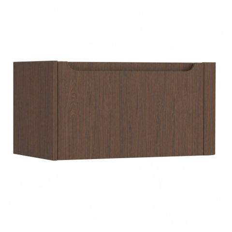 H&R Badmeubelen Juice Meuble sous vasque - 80x45x40cm - angle droit arrondi - 1 tiroir - poignée intégrée - coffee SW1488666