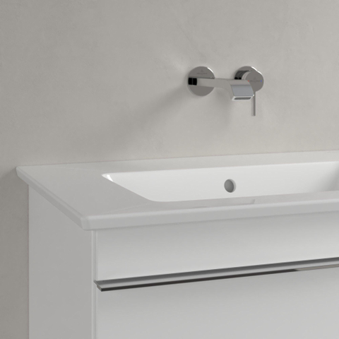 Villeroy & Boch venticello dubbele wastafel - 130x50cm - zonder kraangat - zonder overloop CeramicPlus - White Alpine (glans wit) 1025105