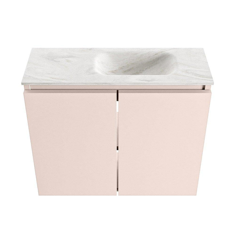 MONDIAZ TURE-DLUX Meuble WC 60cm Rosee. EDEN vasque Ostra position à droite. Sans trou de robinet. SW1105036