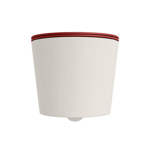 Mondiaz LAVIE hangtoilet – spoelrandloos – 36 x 53 cm – met softclose zitting – Linen (offwhite), zitting Fire (rood) SW1208619