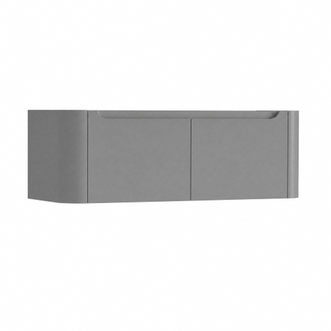 H&R badmeubelen Juice Meuble sous-lavabo - 120x45x40cm - angles arrondis - 2 tiroirs - poignée intégrée - stone grey mat SW867536