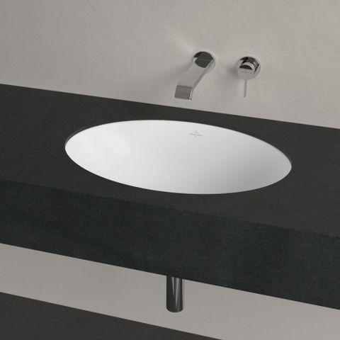 Villeroy & boch Loop & friends onderbouwwastafel 60x38cm zonder kraangat met overloop Ceramic+ wit SW971863