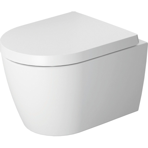 Duravit Me by starck Starck Mewandcloset - diepspoel - compact - rimless 37x48cm4.5L - met verdekte bevestiging - spoelrandloos - mat wit SW297038