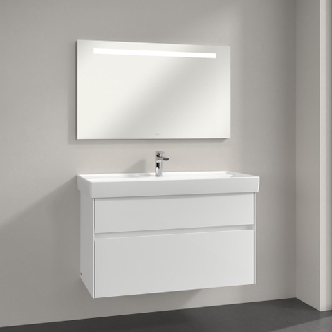Villeroy & Boch More to see one spiegel - met geïntegreerde led verlichting - 100x60mm - inclusief bevestiging - glans zilver SW453753