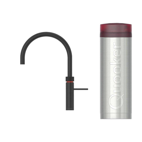 Quooker Fusion Round kokendwaterkraan - draaibare uitloop - PRO3 reservoir - Warm / kokend water - Zwart SW99155