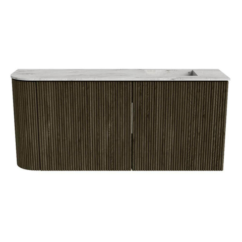 Mondiaz JOYA-DLUX 91.6cm toiletmeubel - ronding links kleur Shadow - Wastafel FAYE positie Rechts 1 kraangat kleur Glace. SW1422808