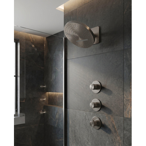 Uniforma inbouw regendouche – thermostatisch – Ø32 cm hoofddouche met waterval – zonder handdouche – gunmetal SW1577867