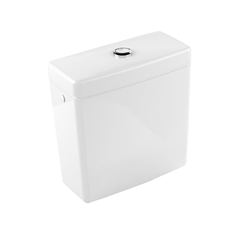 Villeroy & Boch Architectura Omnia Architectura duoblokreservoir + binnenwerk - met duo spaarknop - met zij /achteraansluiting CeramicPlus - White Alpine (glans wit) 0124441