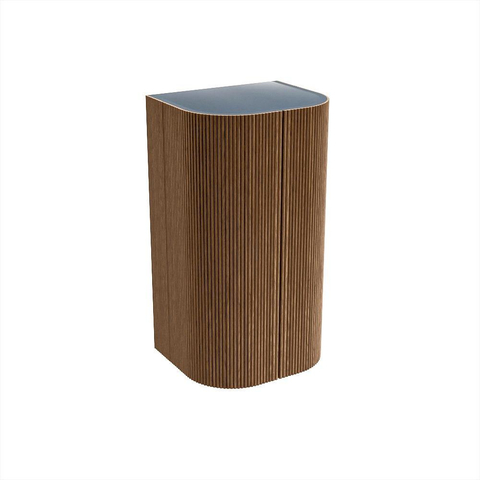 MONDIAZ KURVE 80cm armoire colonne couleur Oak avec 2 portes SW1137301
