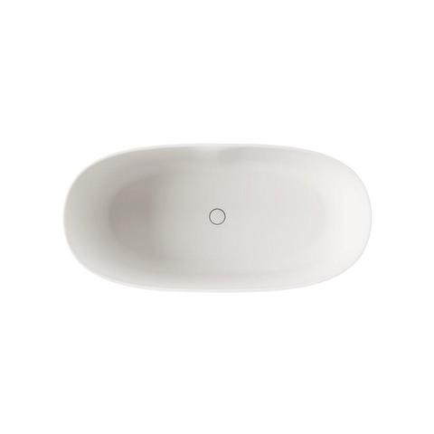 Zeza Élément Baignoire îlot - 145x71x60cm - solid surface - blanc mat SW1208794
