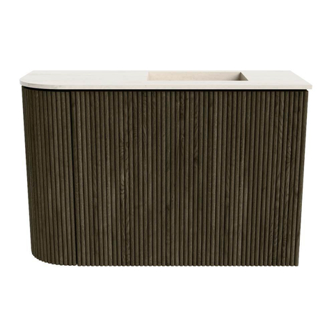 Mondiaz JOYA-DLUX 61.6cm toiletmeubel - ronding links kleur Shadow - Wastafel FAYE positie Rechts Zonder kraangat kleur Meli. SW1424894