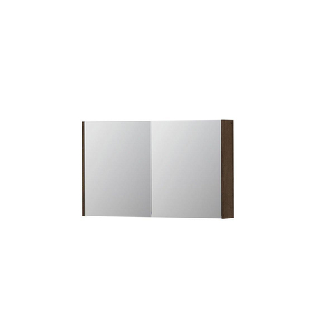 INK SPK1 armoire de toilette – 100 x 60 x 14 cm – 2 portes, portes-miroir double face – Placage Chocolate mat SW493710