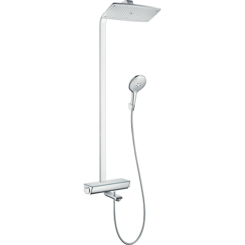 Hansgrohe Raindance e SelectE - 360 Air - 1jet - showerpipe: - met Ecostat - select badkraan - thermostatisch - 156.5cm - thermostaat - wit chroom 0605561