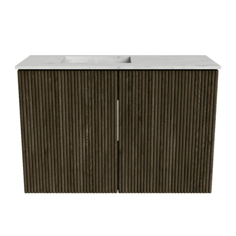 Mondiaz JOYA-DLUX 60cm toiletmeubel - kleur Shadow - Wastafel FAYE positie Links Zonder kraangat kleur Opalo. SW1422894