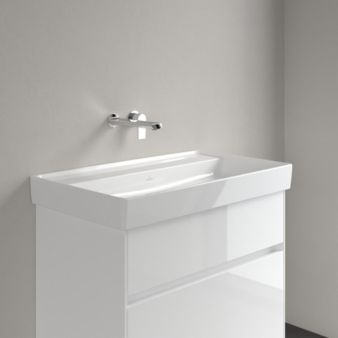 Villeroy & Boch Collaro meubelwastafel - 80x47cm - zonder overloop - zonder kraangat - White Alpine (glans wit) SW358388